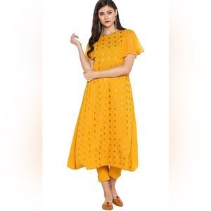Tunic Top / Kurta Set mustard yellow